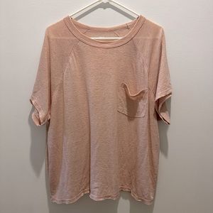large light pink aerie linen shirt